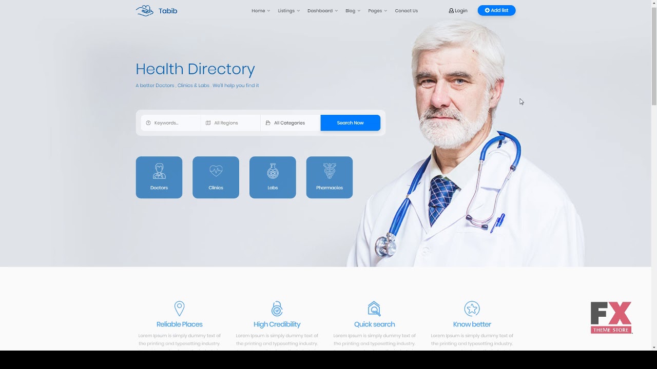 Tabib - Health and Medical Directory Template        Dick Gerrard