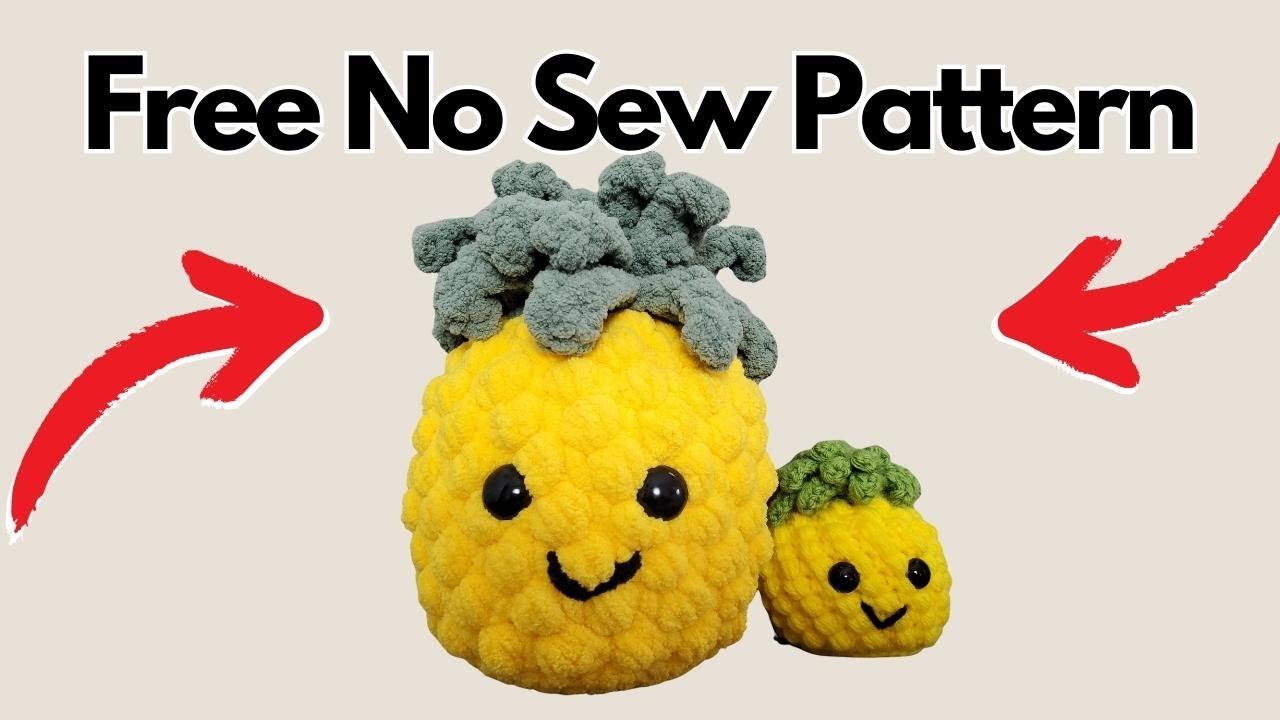 No Sew Crochet Pineapple Tutorial- Beginner Friendly