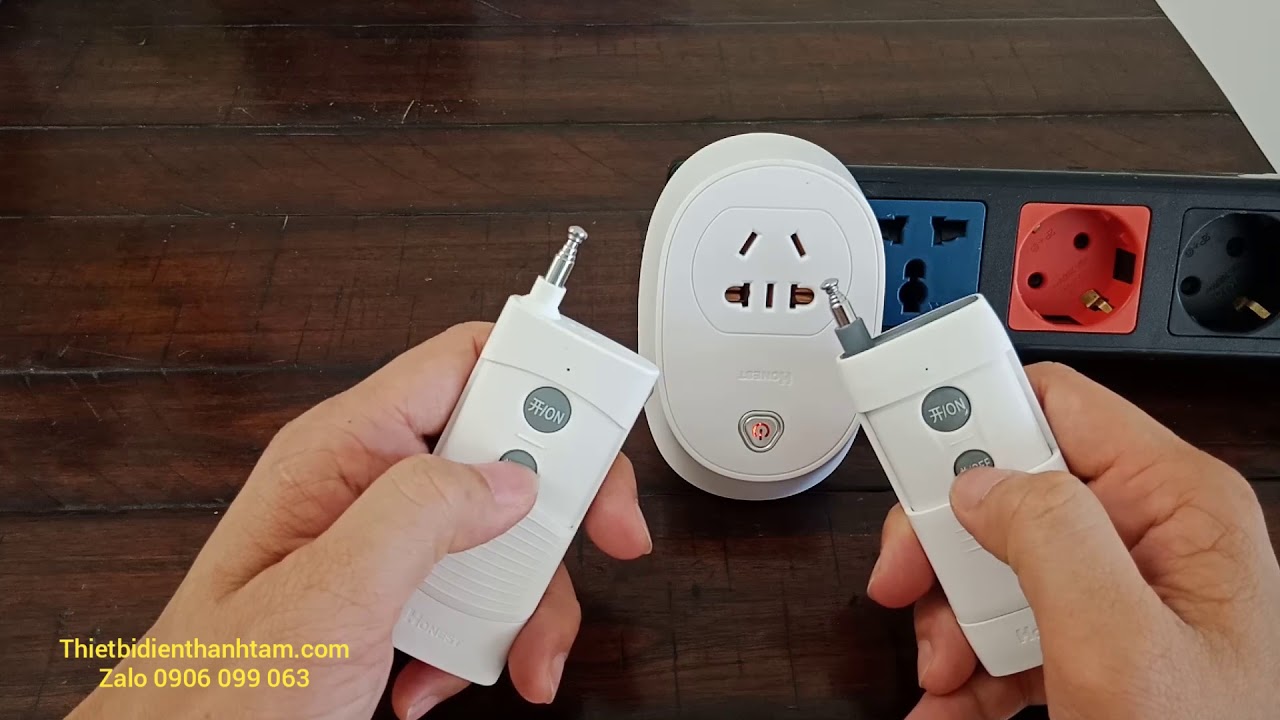 👍 Ổ cắm 30A 220VAC ĐIỀU KHIỂN TỪ XA max. 1000m, Honest HT-9501, HT9501CZD