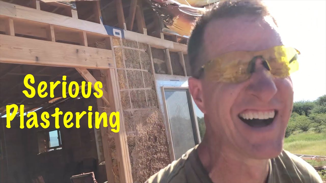 Plastering Our Strawbale House