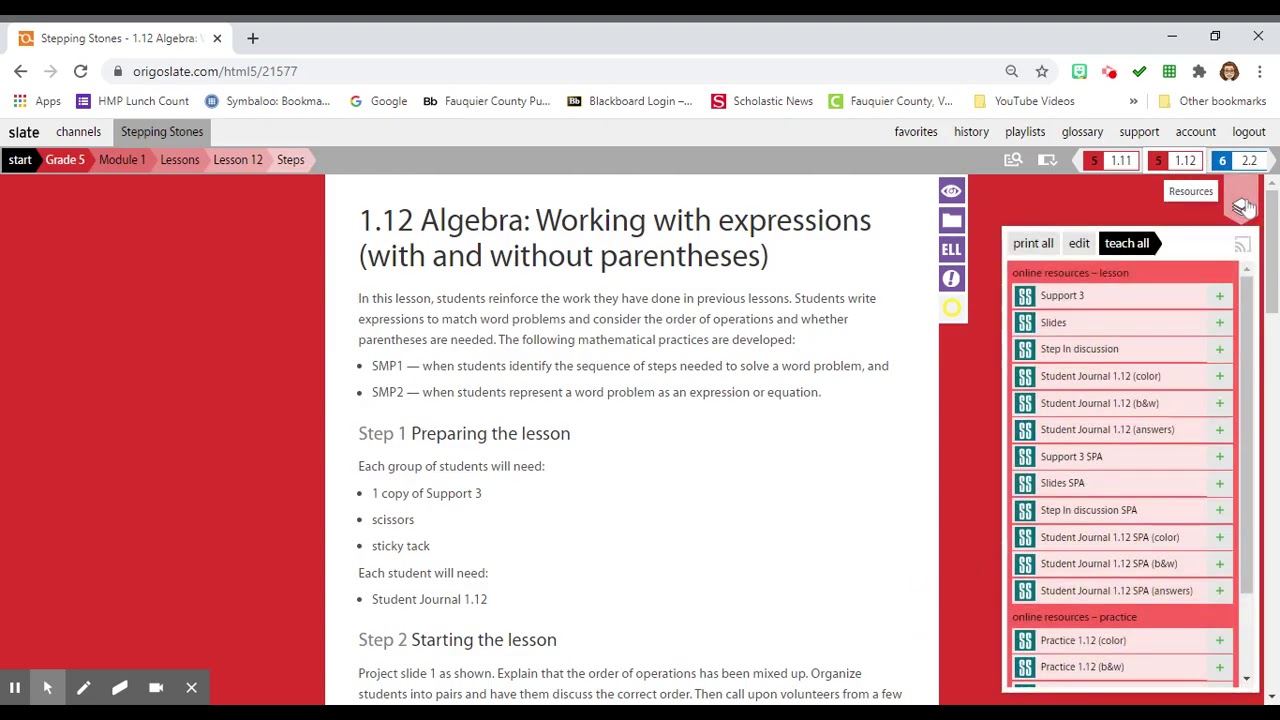 Working with Expressions 10/9/20