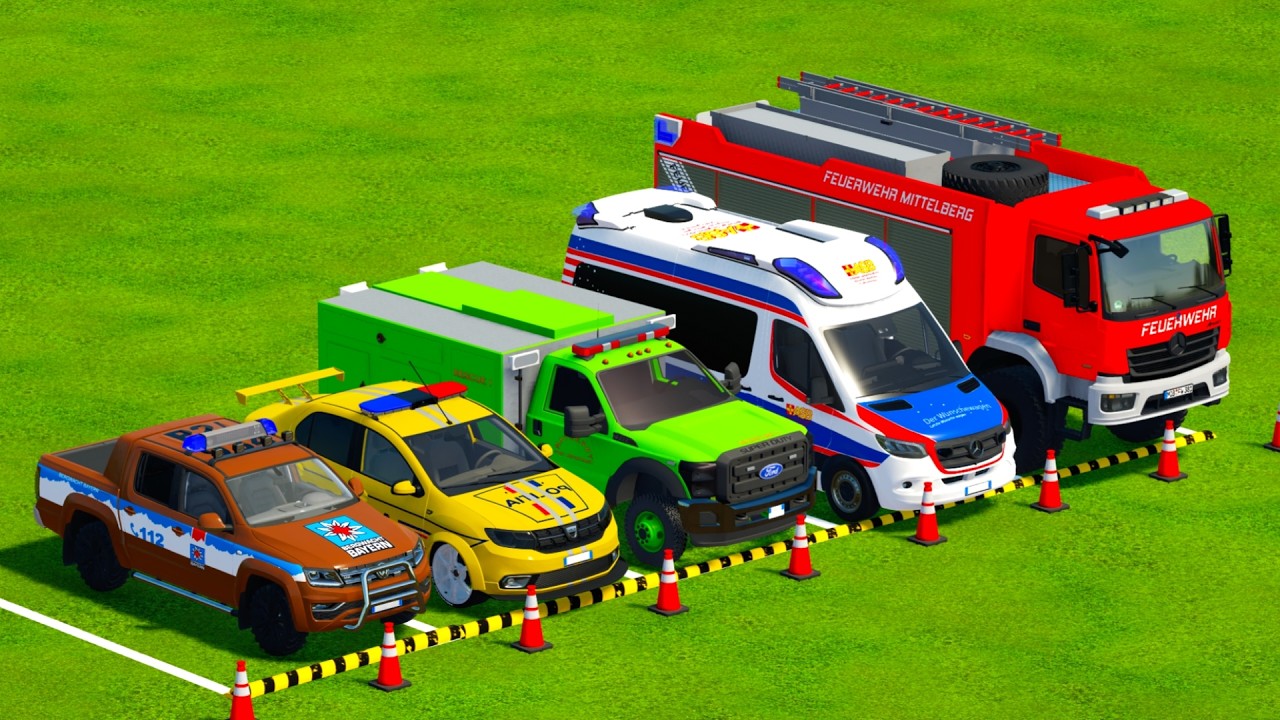 ALL MODELS OF POLICE CARS | CHANGING COLOR OF POLICE CARS AND TRANSPORT BY BY TRUCKS ! FS 22