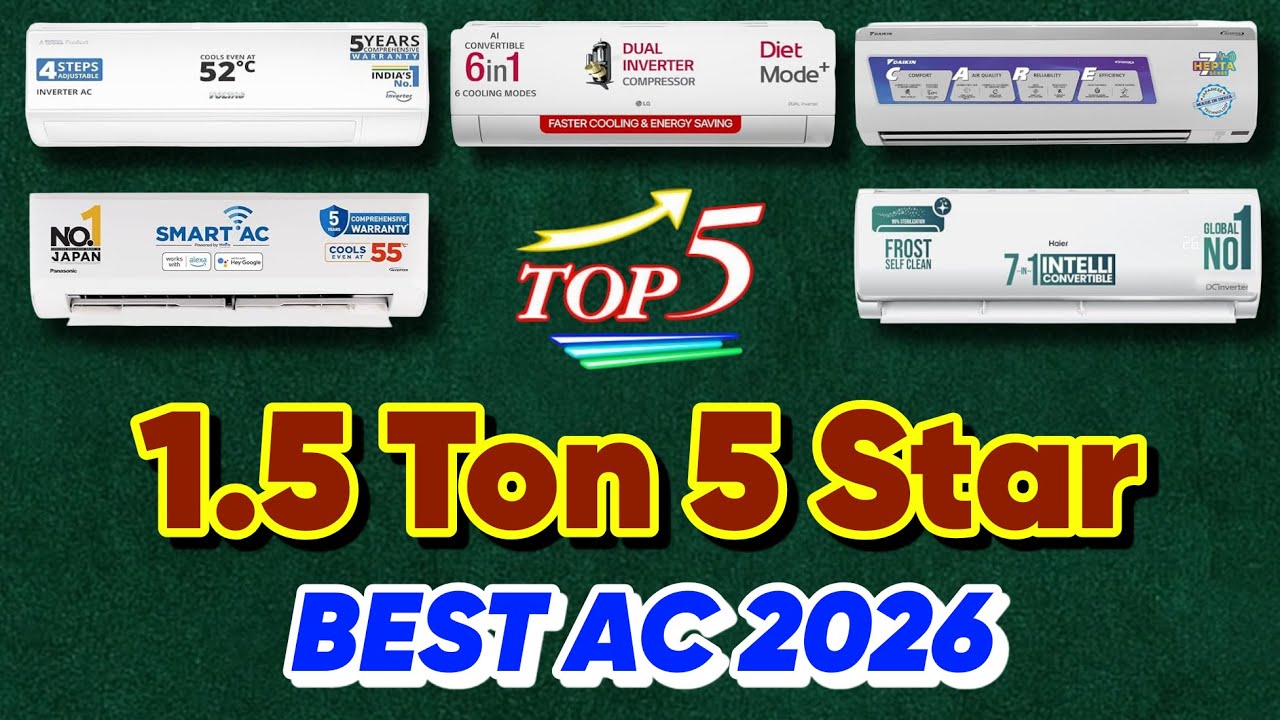 Top 5 1.5 Ton 5 Star AC in India | Honest Review & Buying Guide 2026