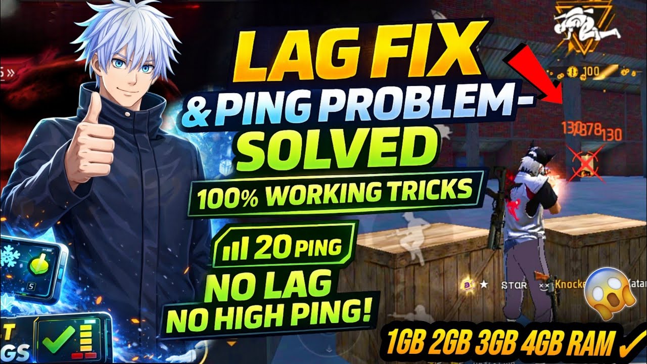 FREE FIRE LAG FIX 1GB 2GB RAM | FREE FIRE LAG FIX AFTER OB52 UPDATE | FF MAX LAG& Ping FIX CONFIG 