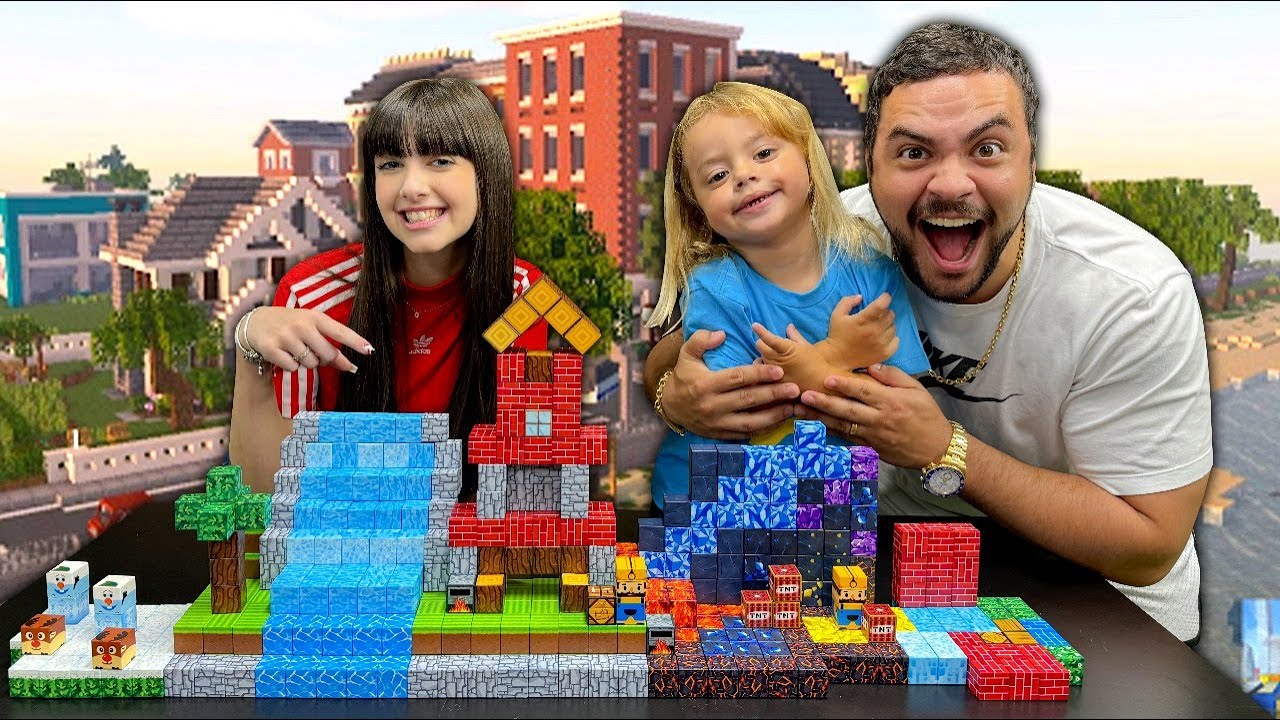 QUEM FAZ A MELHOR CIDADE DE MINECRAFT NA VIDA REAL (Bloco Magnético)