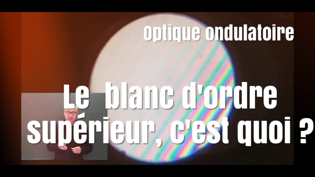 Optique ondulatoire- Le blanc d'ordre supérieur, c'est quoi ?