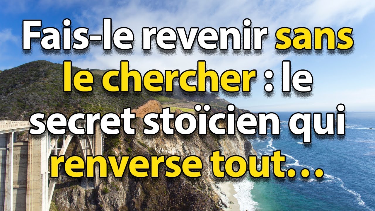 Plus tu lâches prise, plus il revient… La vérité stoïcienne que personne ne dit