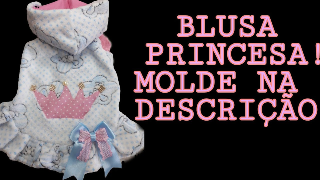 Blusinha princesa/ molde na descrição