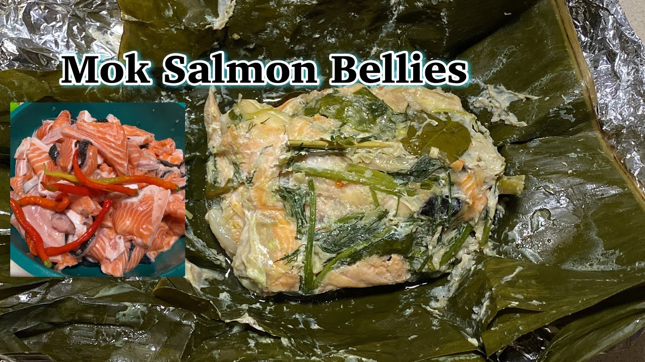 Lao Mok Salmon Bellies ໝົກທ້ອງປາແຊມມອນ￼