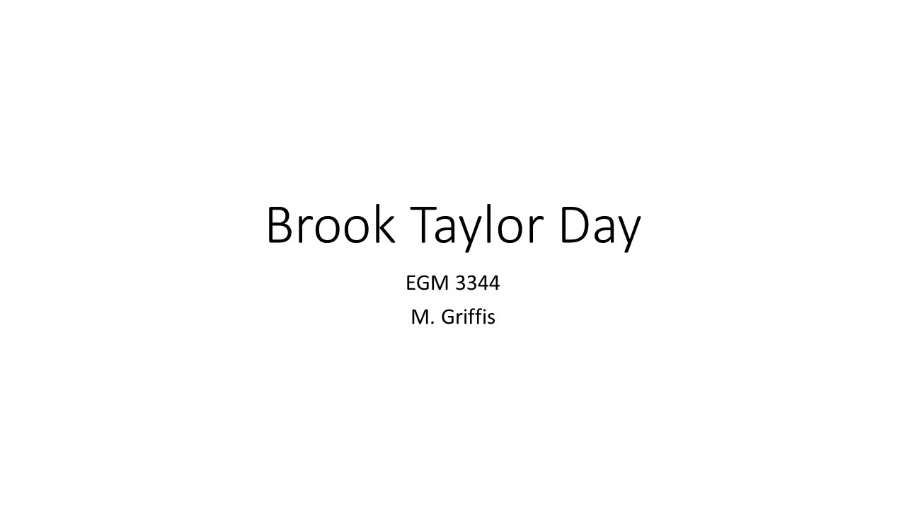 Brook Taylor Day