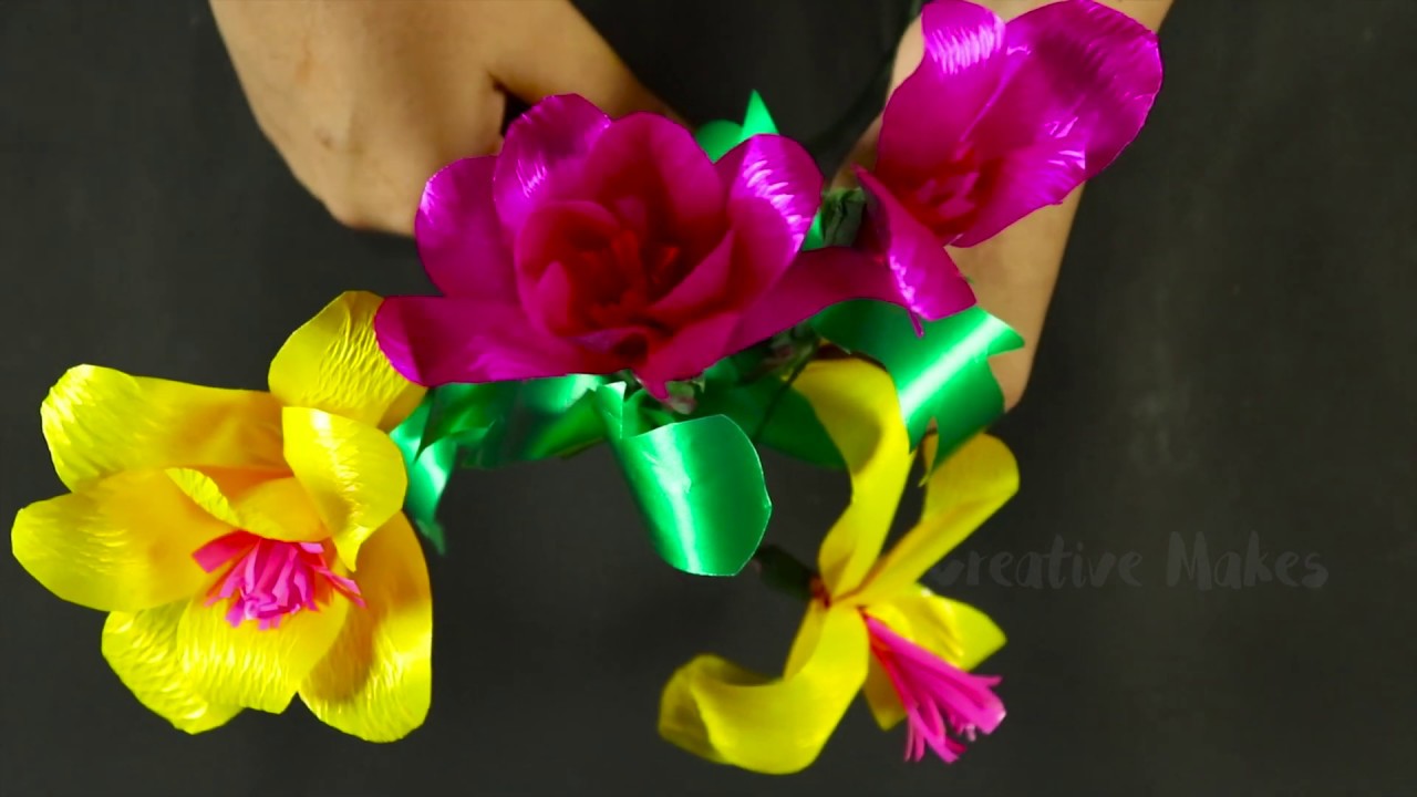 Paper Ribbon Flowers | Flower Making | DIY | Creative Makes