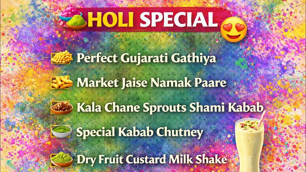 Holi Special Snacks Platter 😍 | Perfect Gujarati Gathiya |MarketNamak Paare | Kala Chane Shami Kabab