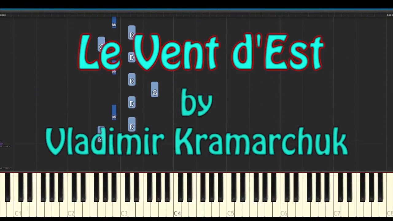 Le Vent d'Est - Piano Tutorial (Synthesia) Minimalist music