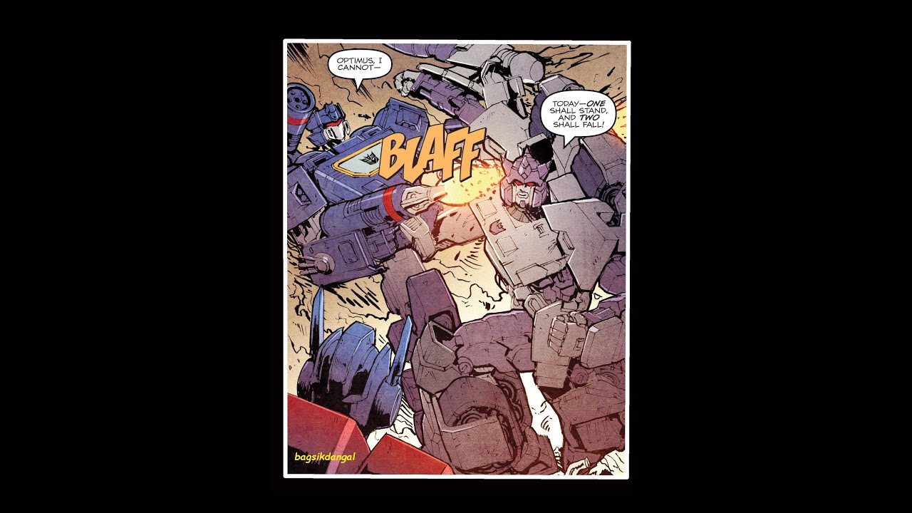 IDW:Optimus Prime goes Michael Bay on Galvatron!From Transformers Vol 10!