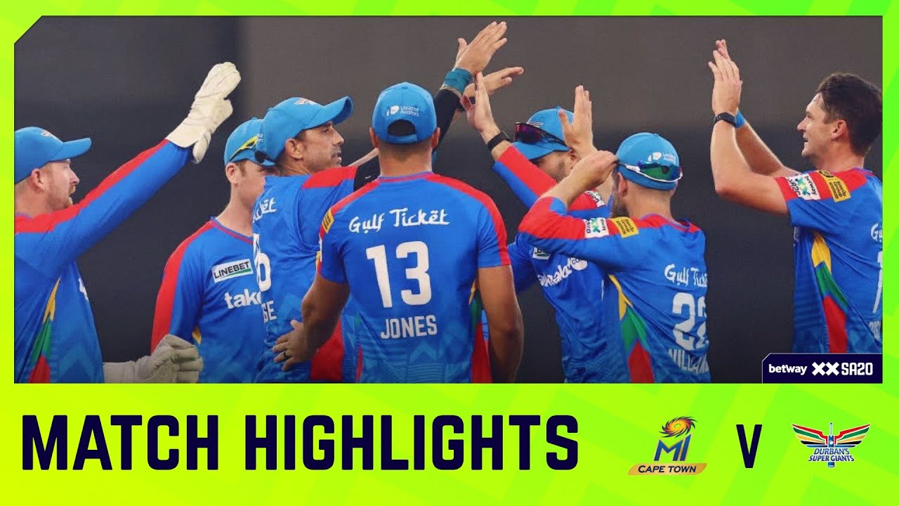 MI Cape Town vs Durban's Super Giants | Match 1 Highlights | Betway SA20