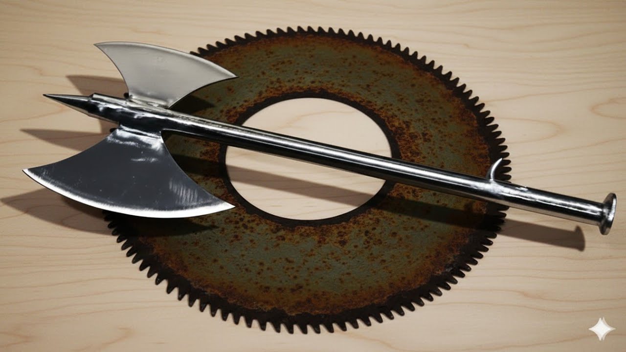 From Scrap Metal to a Legendary Weapon! | Handmade Viking Double Axe