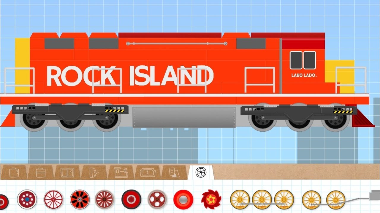 Locomotive EMD SD40-20 ROCK ISLAND - Labo Brick Train