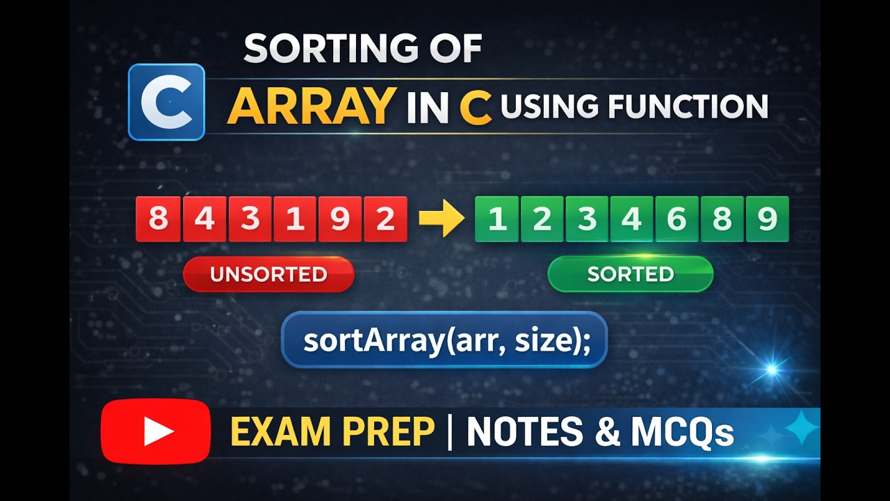 SORTING OF ARRAY USING FUNCTION 