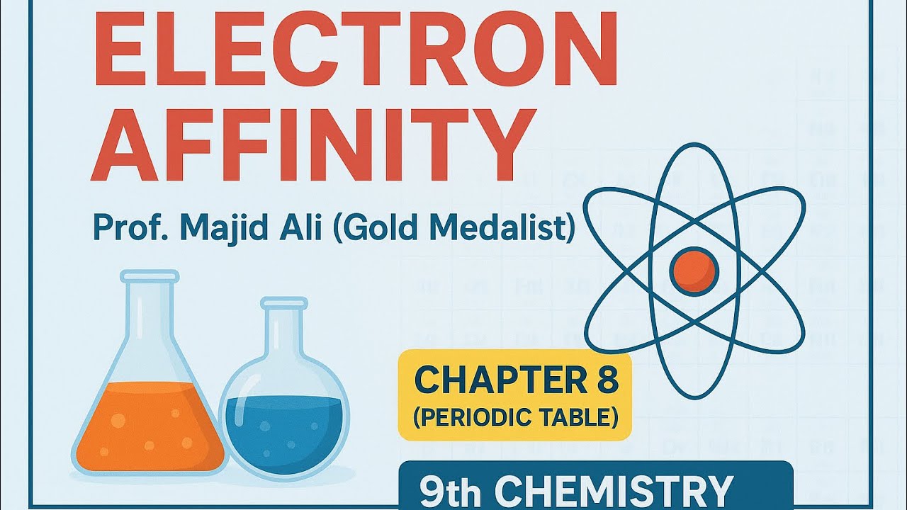 L-9.  Electron Affinity | Class 9 Chemistry Chapter 8 Modern Periodic Table | Prof. Majid Ali