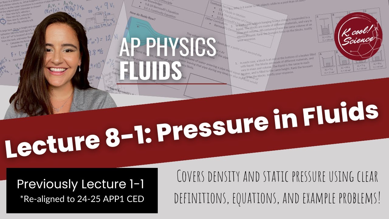 AP Physics Lecture 8-1 Pressure in Fluids