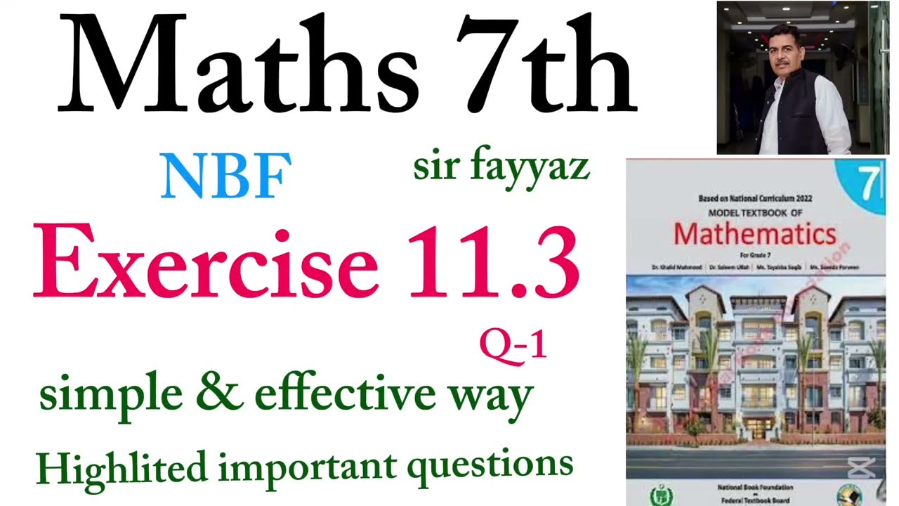 Maths class 7th | exercise 11.3 | ex 11.3 | Q-1 | NBF | unit 11 | Mensuration | grade 7