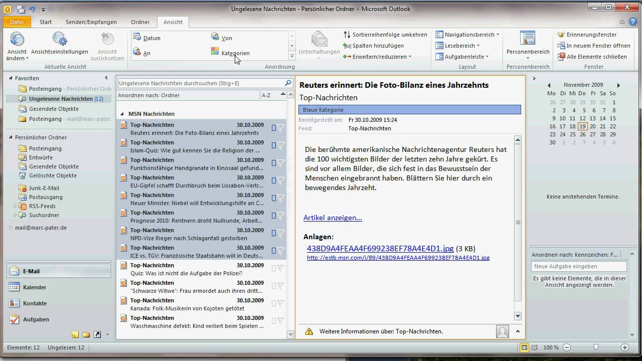 Hardwareluxx.de: Microsoft Outlook 2010 Beta
