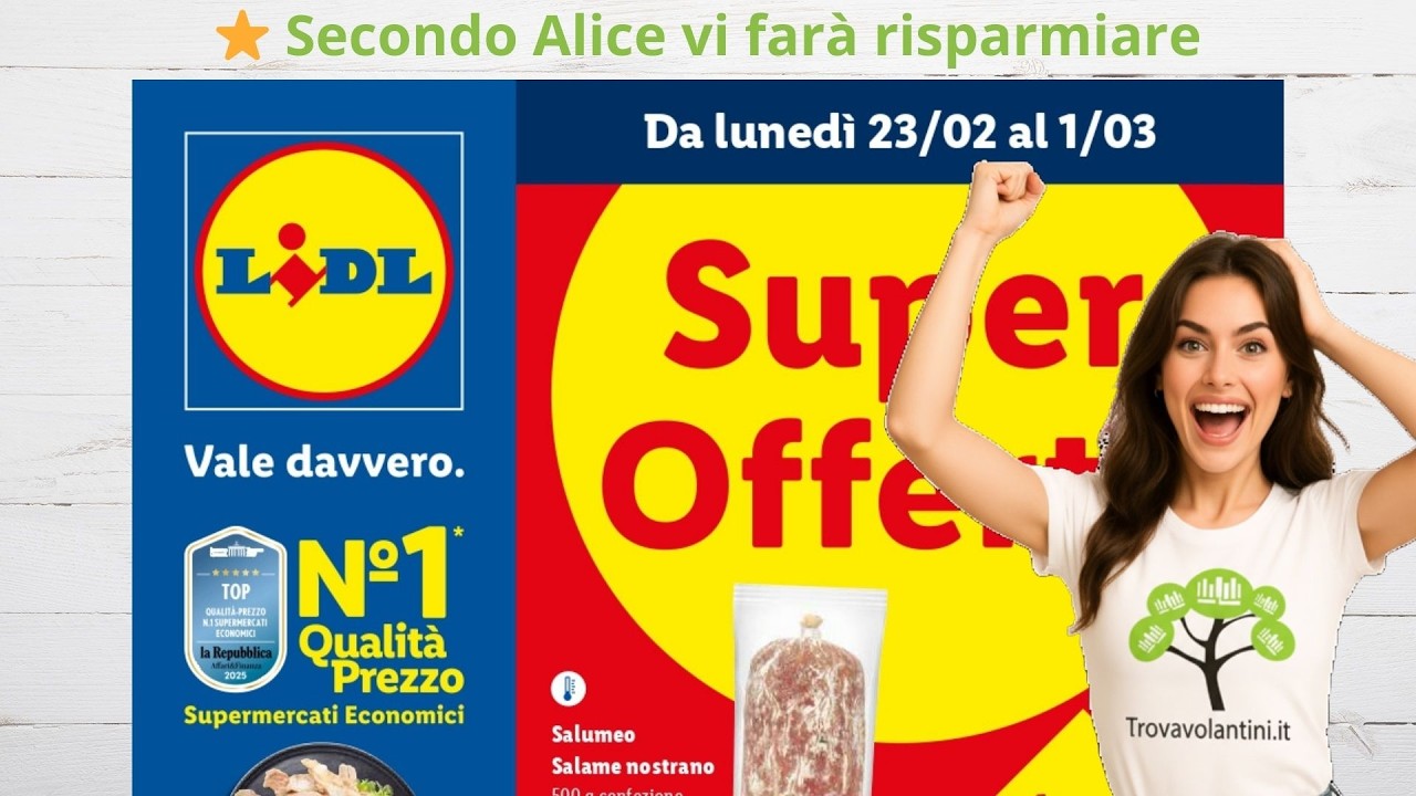 Volantino Lidl dal 23 Febbraio al 1 Marzo 2026 #anteprima