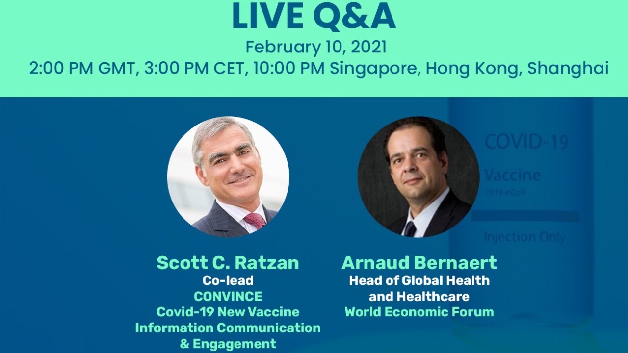 Live Q&A Arnaud Bernaert and Scott Ratzan MD