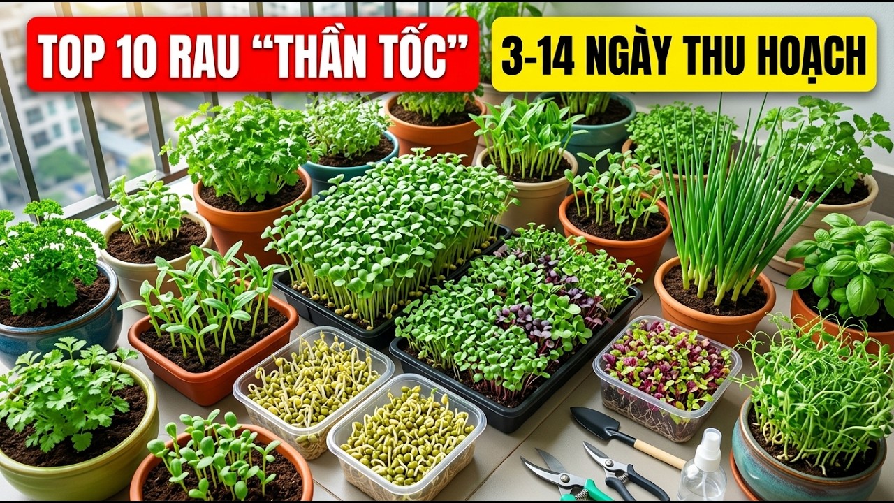 Top 10 Loại Rau Lớn Nhanh Như Thổi - Thu Hoạch Ngay Sau 3-14 Ngày