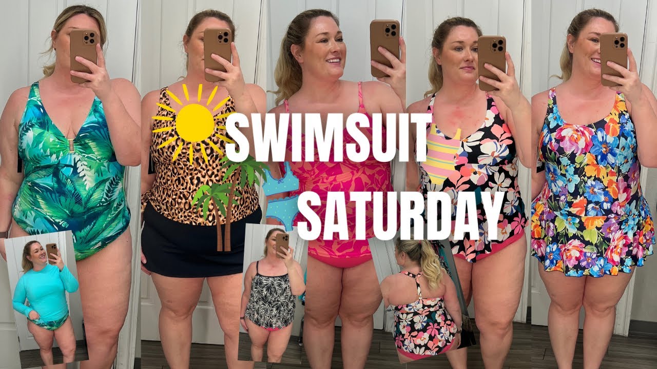 ANNE COLE, RALPH LAUREN, RAISINS, MAXINE OF HOLLYWOOD&hellip; PLUS SIZE SWIMSUIT TRY-ON | swimsuit saturday