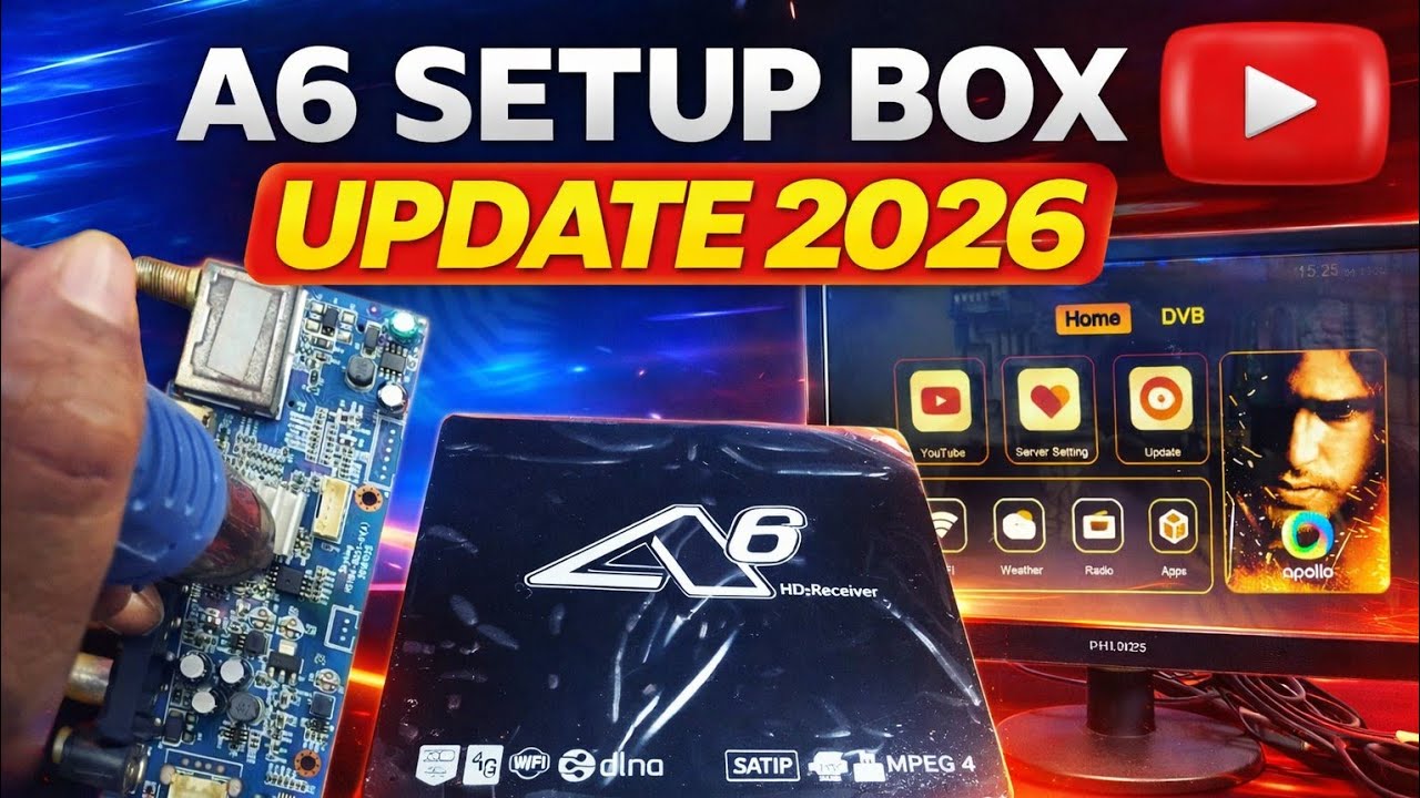 👉A6 setup box 💥update 2026.....