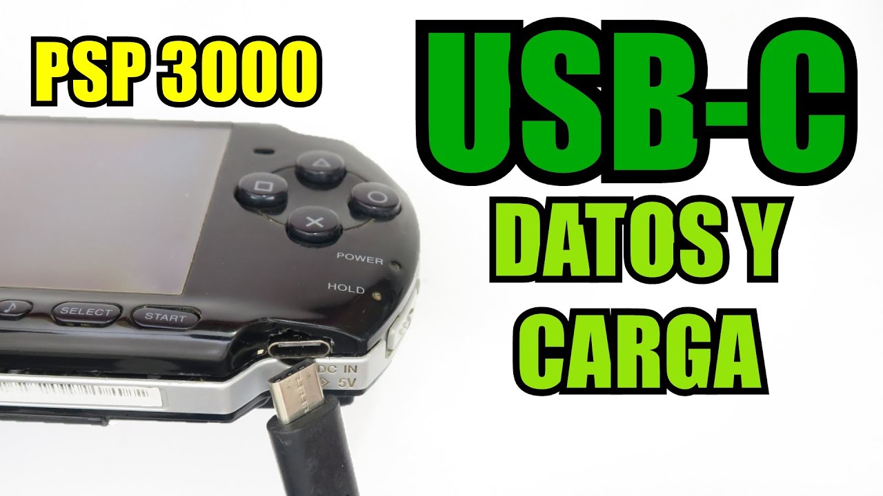 INSTALAR PUERTO USB-C PARA CARGA Y DATOS EN PSP 3000 TUTORIAL DIY BUILD