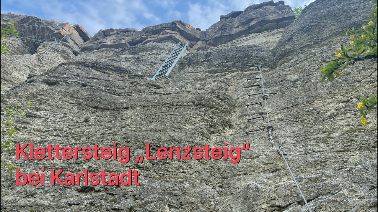 Klettersteig "Lenzsteig" und Burgruine Homburg, bei Karlstadt am Main