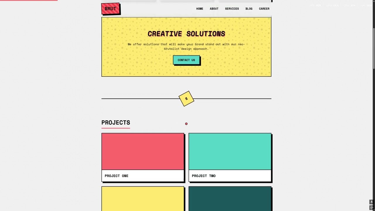 Neo Brutalist Agency Website Template