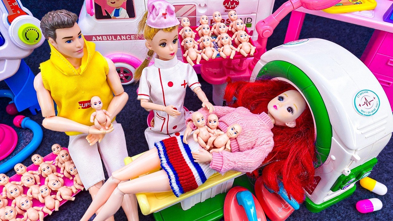 8 Minutes Satisfying Unboxing ULTIMATE Barbie Princess Doctor Toys，Beautiful Pregnant Women Toy｜ASMR
