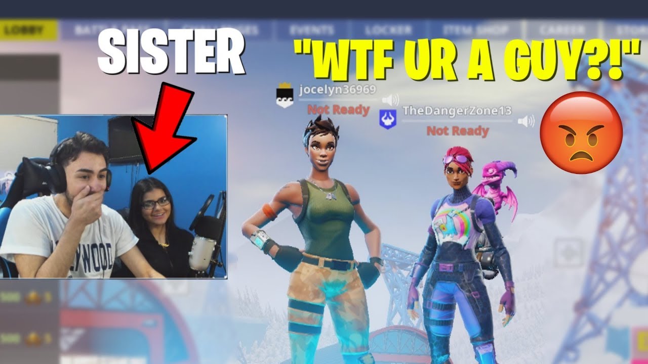I used my SISTER to Catfish guys on Fortnite... (HE GOT PISSED)