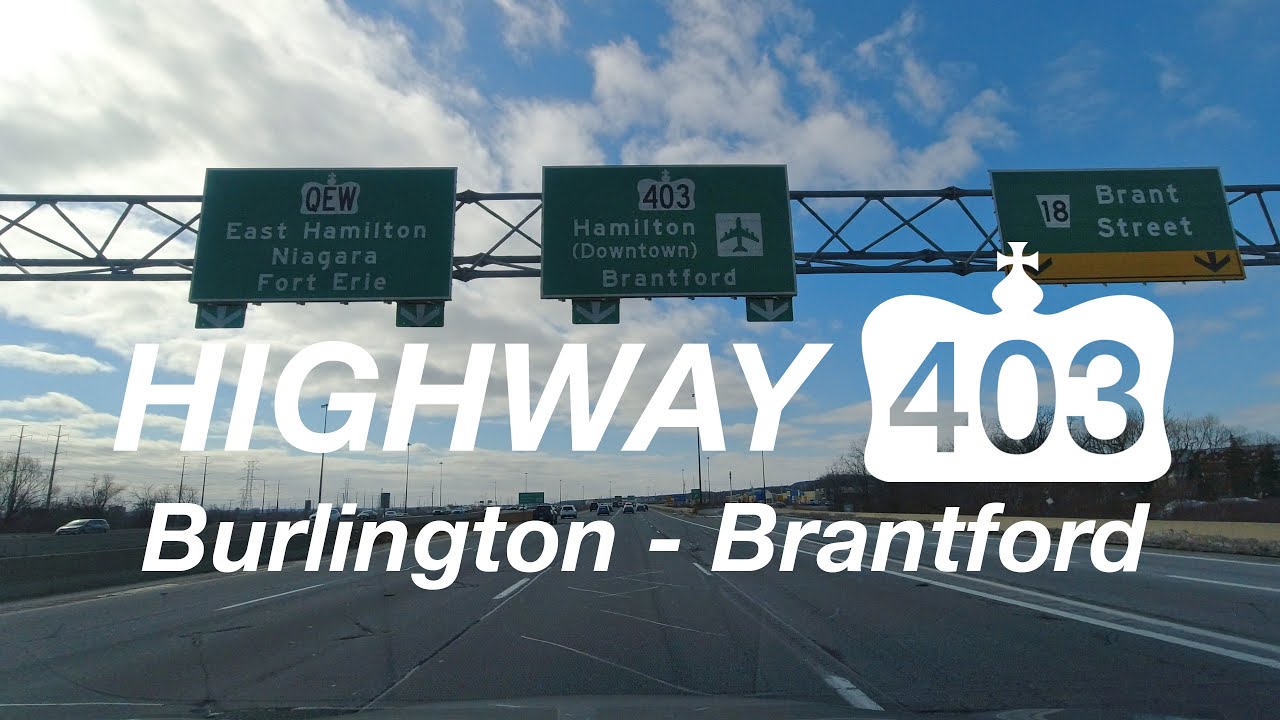 Highway 403 from Burlington to Brantford Ontario 47km, No Music