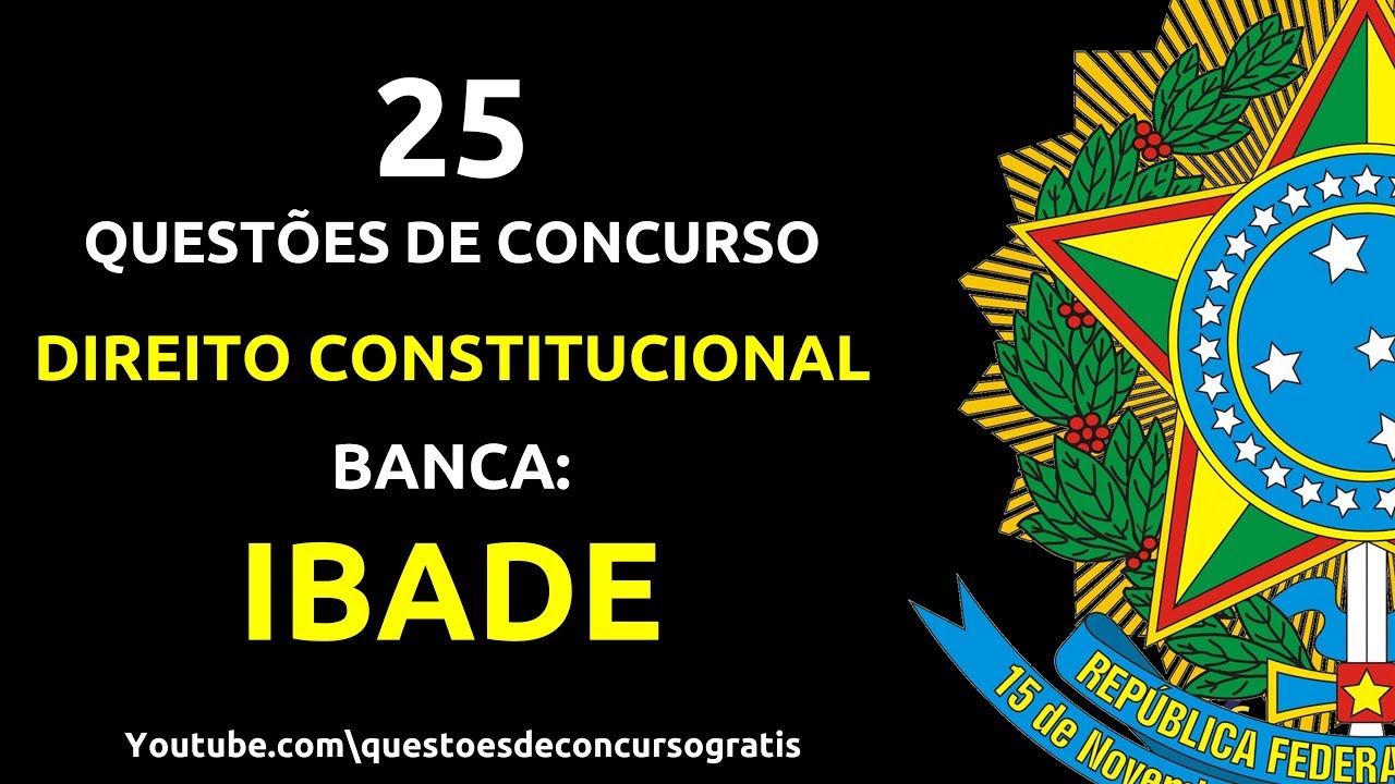 25 Quest&otilde;es de Direito Constitucional IBADE