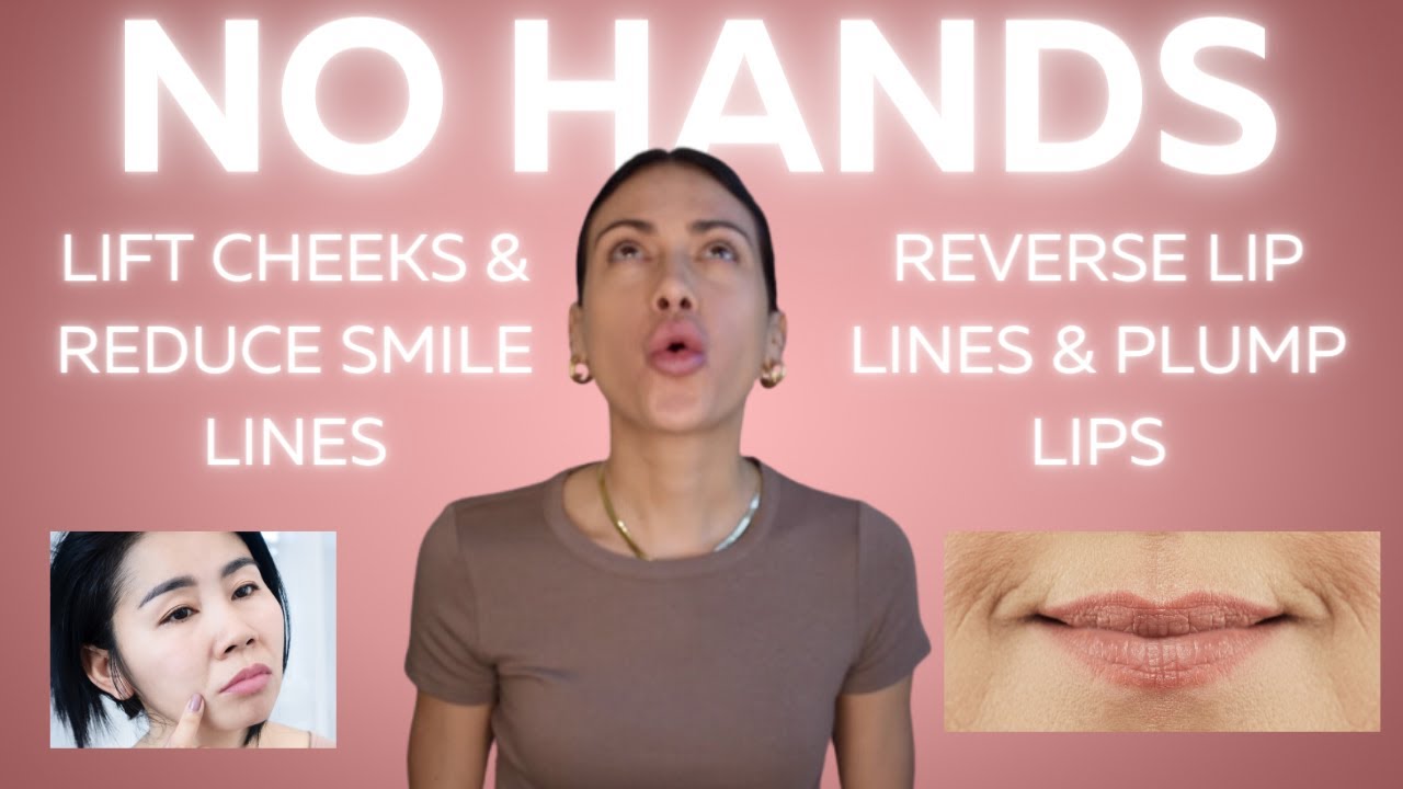 No Hands Required Face Yoga | MIDDLE FACE | Lift Cheeks & Mouth, Reduce Smile Lines & Plump Lips
