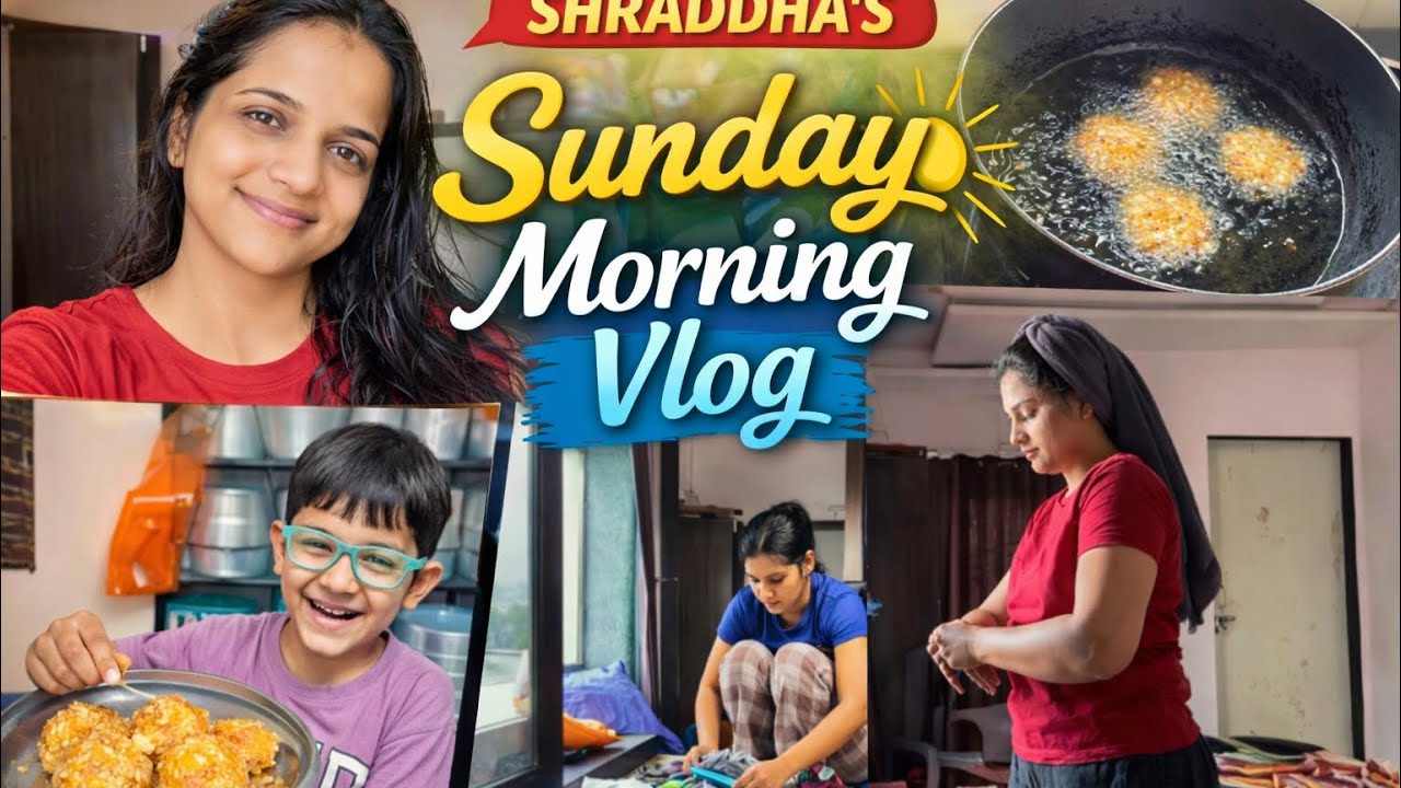 माझा पहिला sunday morning vlog|real life mom routine| #motivation #marathi #housewifelife 