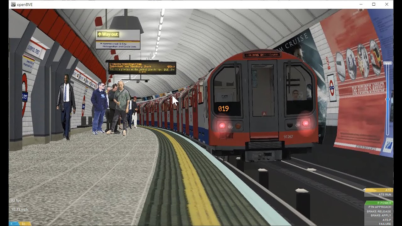 OpenBVE London Underground Central Line To Liverpool Street