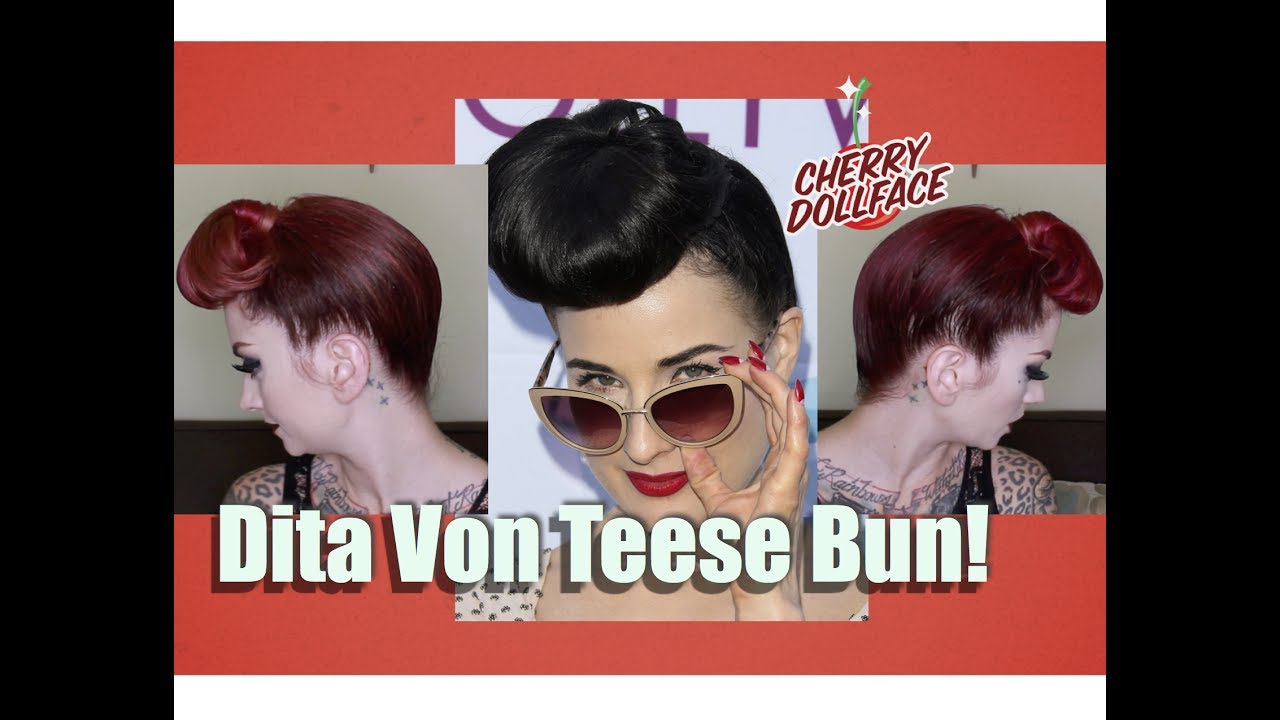 Dita Von Tease Vintage Hair Tutorial: High Bun by CHERRY DOLLFACE