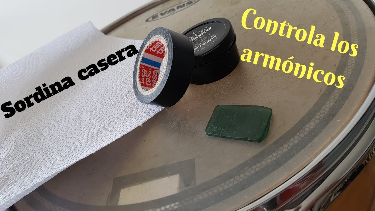 Hacer una sordina casera (dampening drums)
