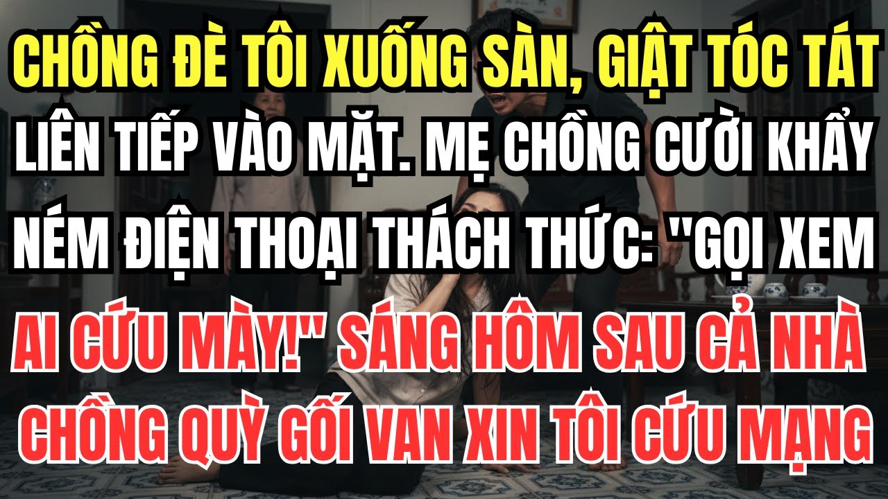 Chồng Đè Tôi Xuống Sàn, Giật Tóc Tát Liên Tiếp Vào Mặt. Mẹ Chồng Thách Thức: 