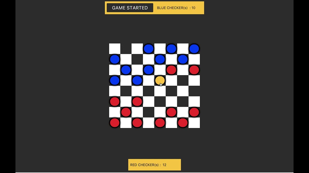 Checkers Game with the human player and  (Human Vs Computer)