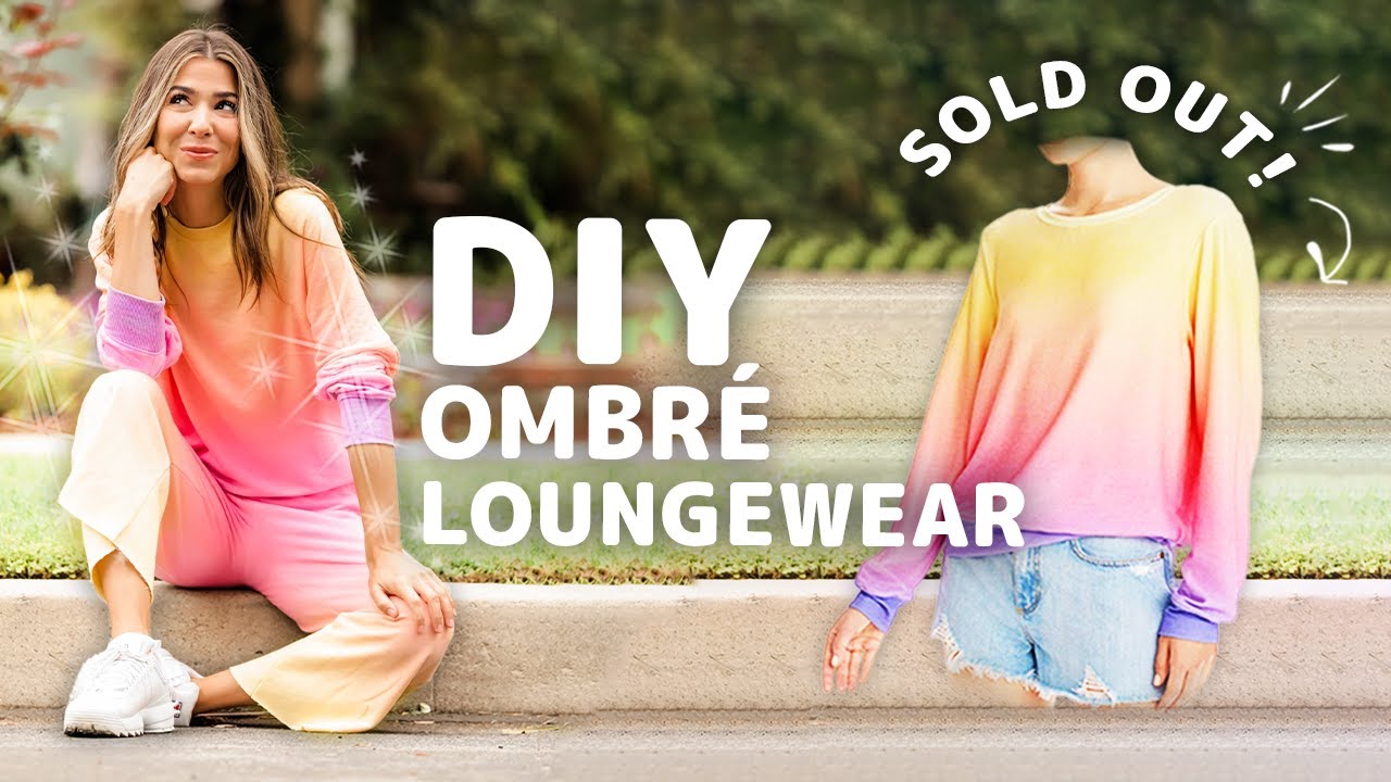 Аэрография OMBRE на домашней одежде!? Суперпростой урок! ✨ | Дизайнер своими руками