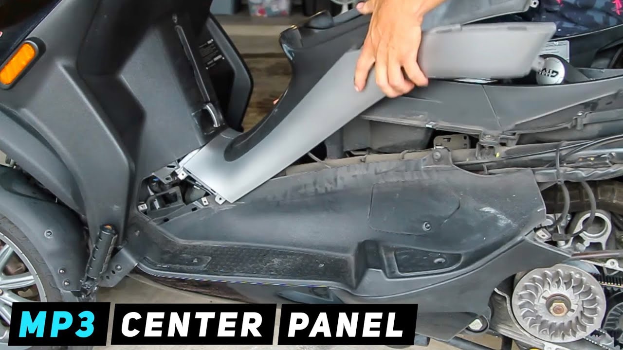 Piaggio MP3 - Center Panel Removal | Mitch's Scooter Stuff