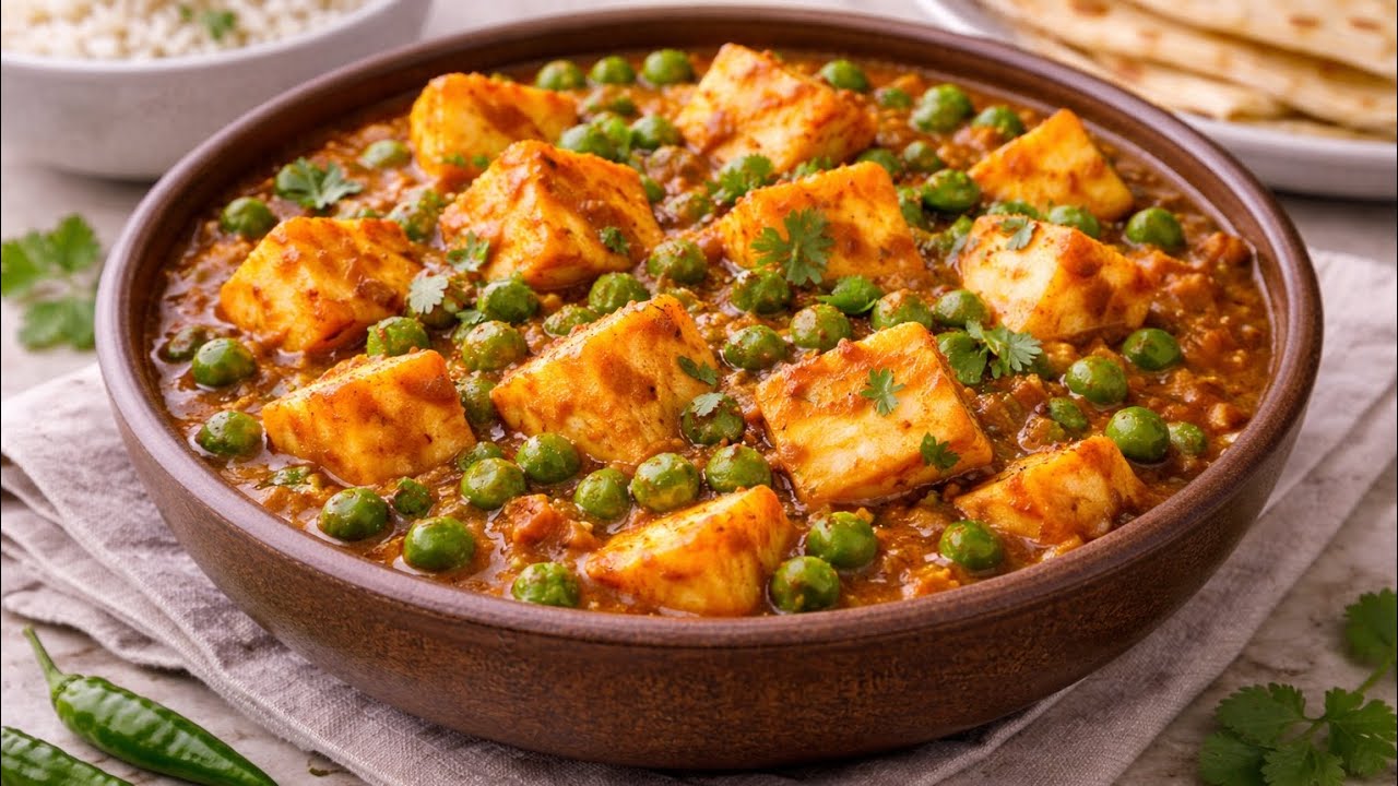 Matar paneer easy recipe.