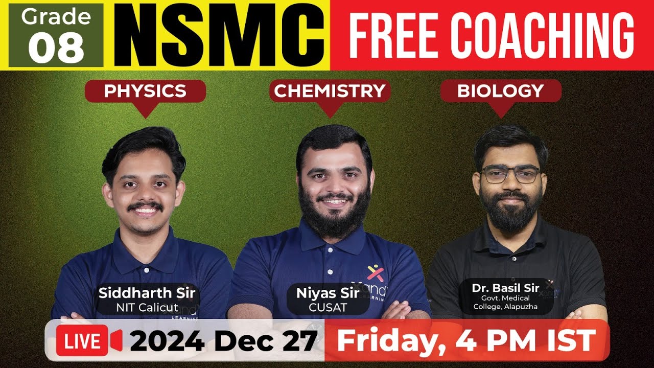 NSMC Free Coaching | Grade 8 | Science | #nsmc #scholarshipexam #grade8 #xandylearning