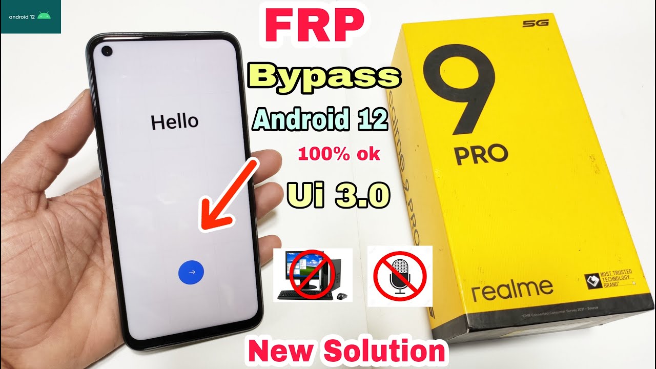 Realme 9 Pro 5G FRP Bypass Android 12 Ui 3.0 | New Solution | Realme (RMX3471) Google Account Bypass